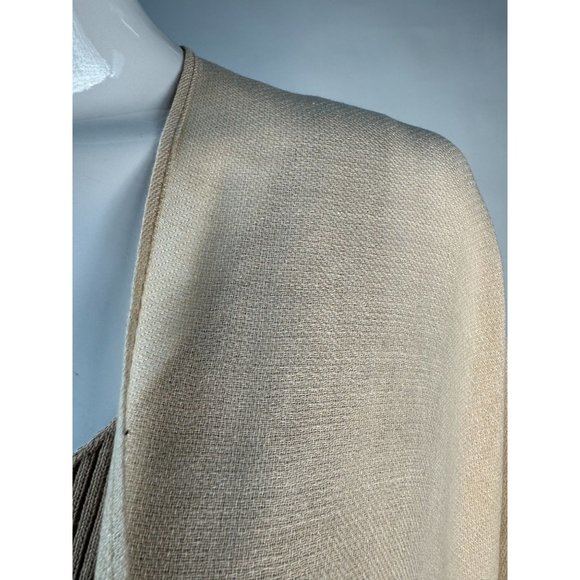 Bijoux Terner Pashima Wrap with Fringe OS Beige Polyester - has Blemish - Picture 12 of 16
